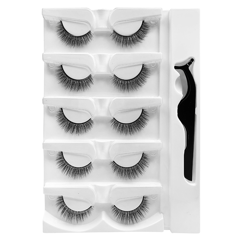 5 PAIRS Glue-Free False Eyelas - Sensitive Lash Glue recension och pris