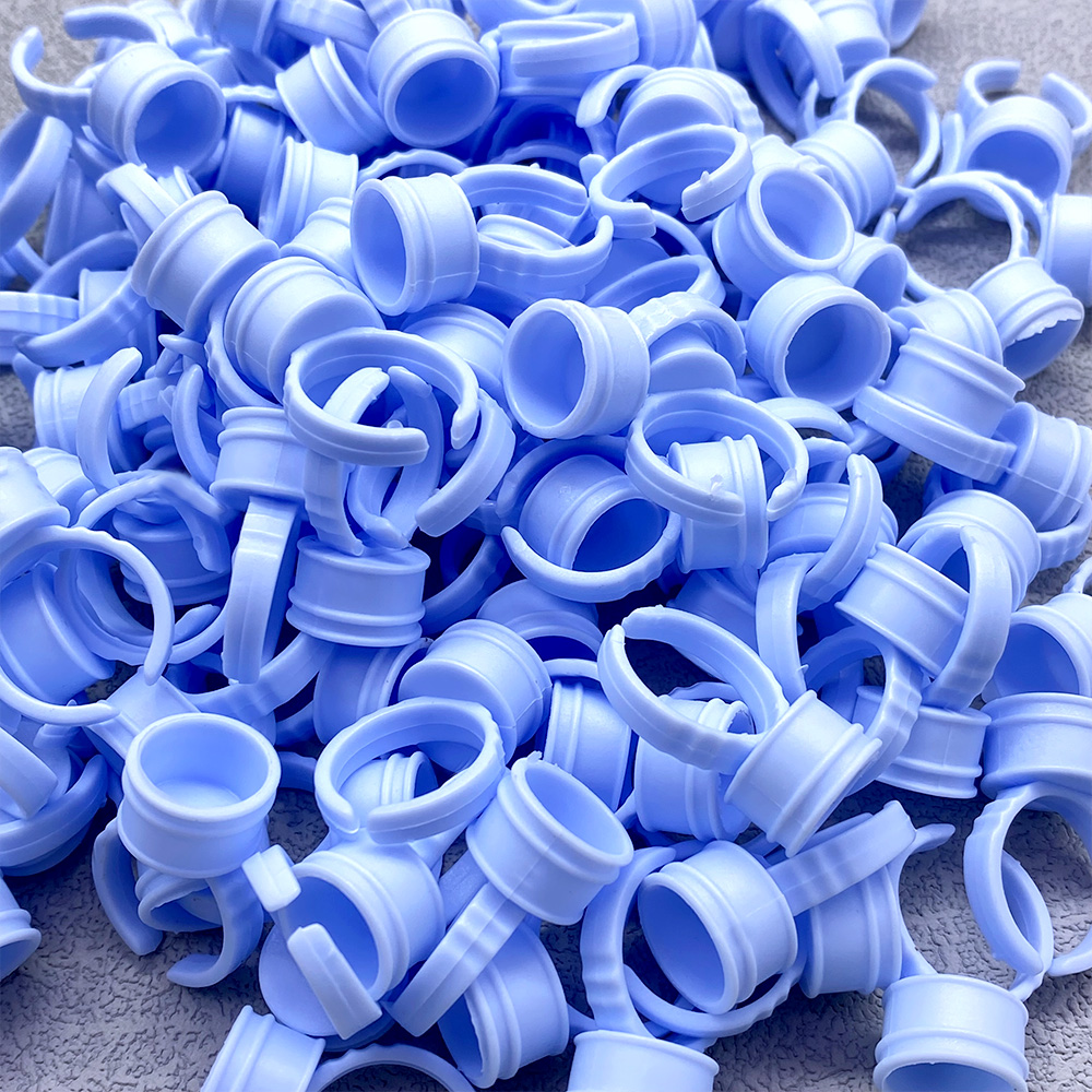 100Pcs Disposable Glue Ring Cu - Eyelash Extension Last recension och pris