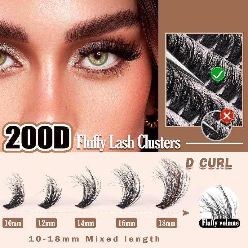 New Fluffy Thick Lash Clusters - Eyelash Extension Eyelash recension och pris