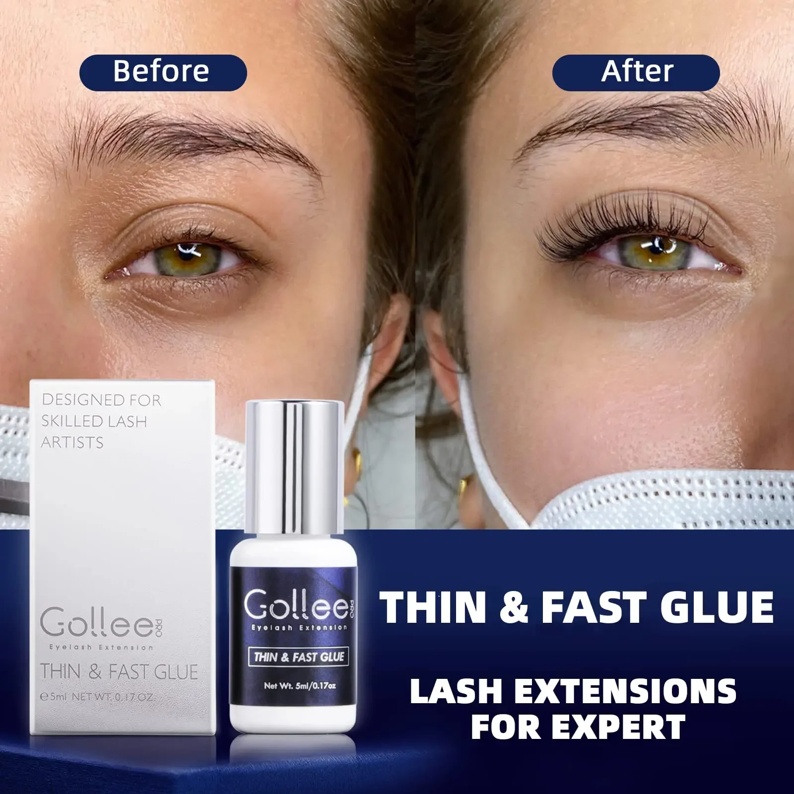 Gollee for Sensitive Eyes 5ml  - Sensitive Lash Glue recension och pris