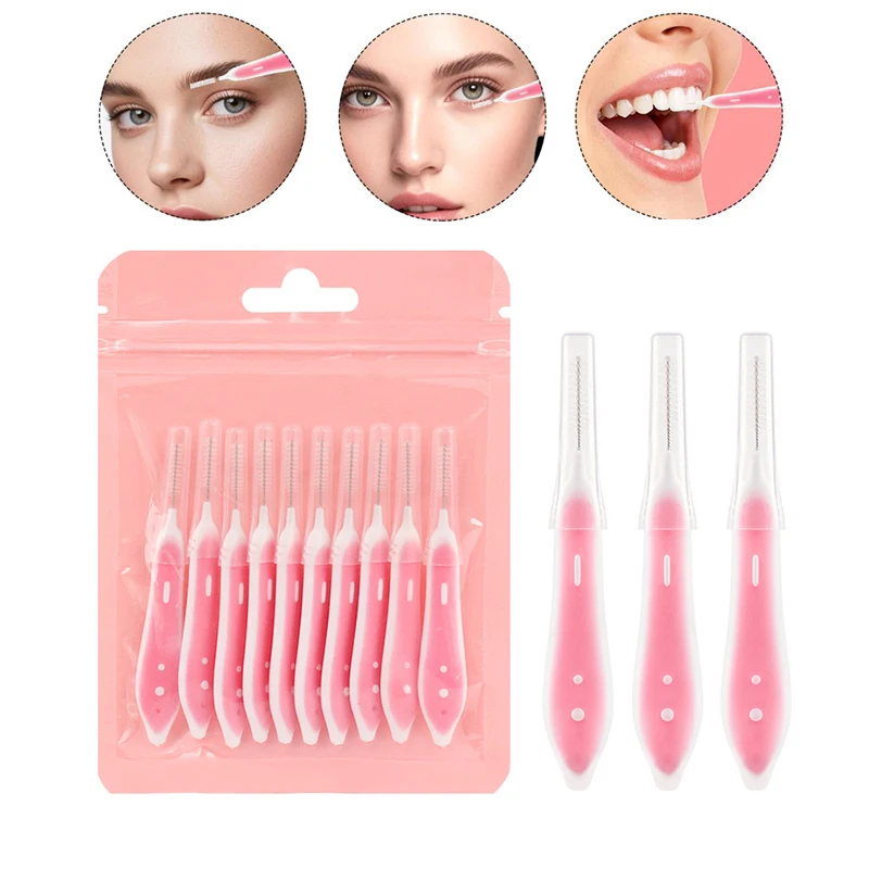 10 Pcs Eyebrow Brushes Mini Br - Eyelash Extension Eyelash recension och pris