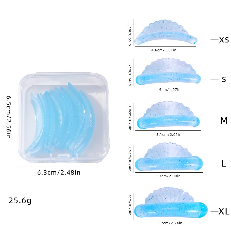 5Pairs Eyelash Perm Pads C Cur - Eyelash Extension C Curl recension och pris