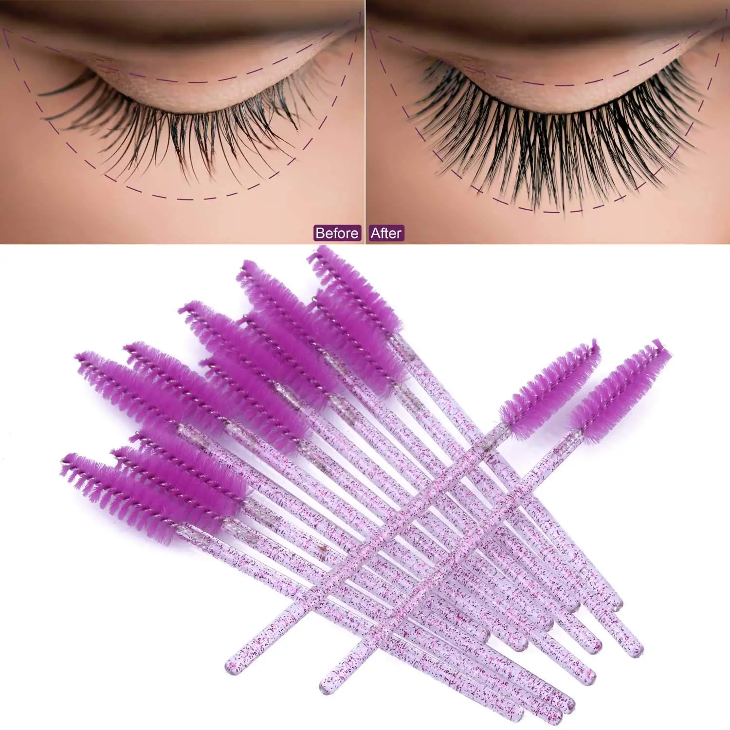 100/1000 /2000pcs Disposable M - Eyelash Extension Wholesale recension och pris