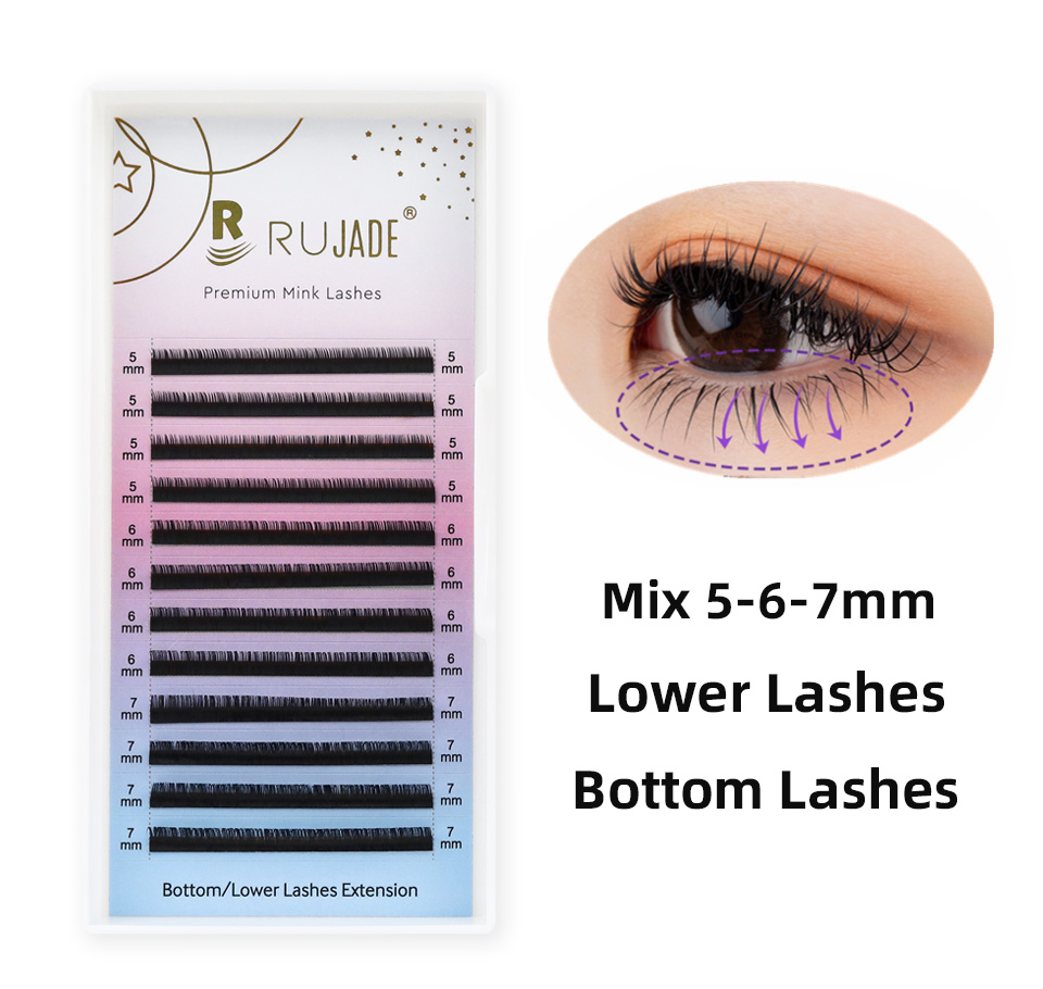 Lower Lashes Mix 5 6 7mm Botto - Eyelash Extension C Curl recension och pris