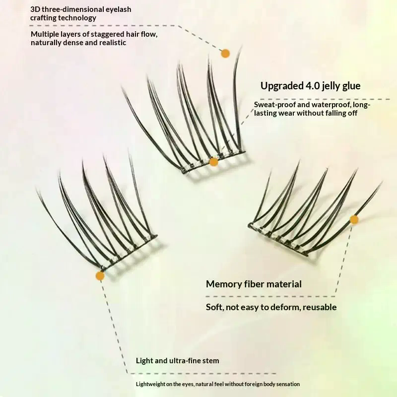7 Rows Self-Adhesive Eyelashes - Eyelash Extension Individual recension och pris