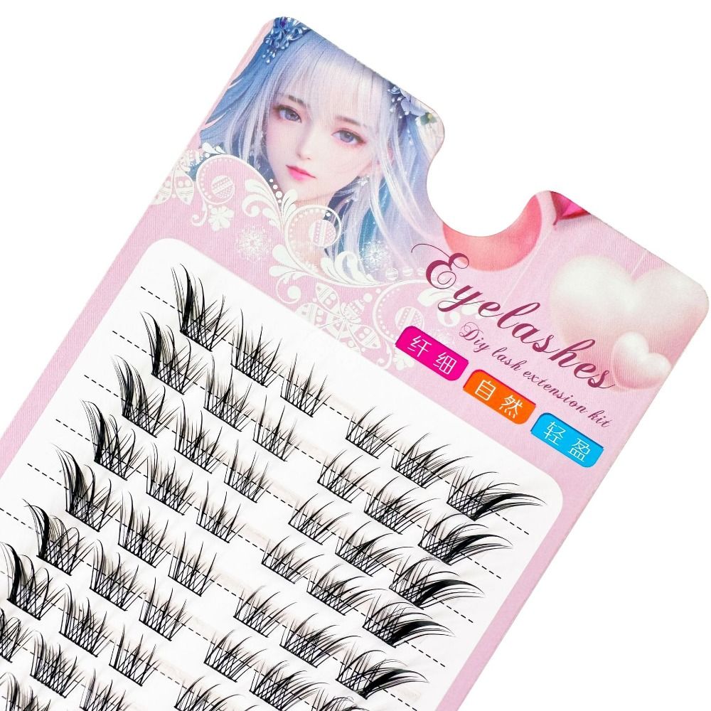 Women Beauty 3D Cat Eye Cluste - Eyelash Extension C Curl recension och pris